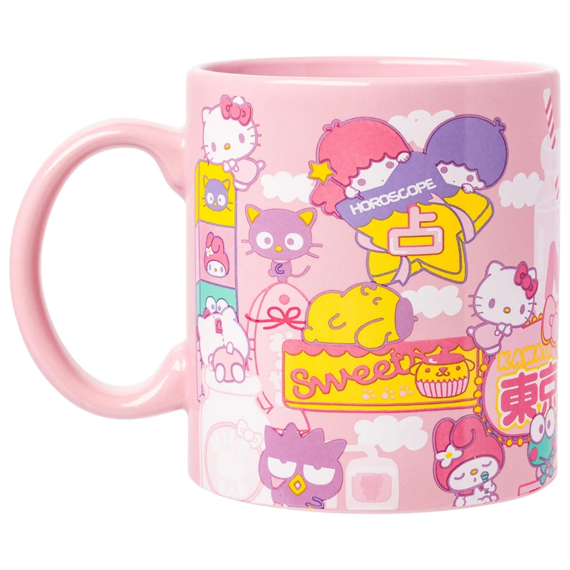 Hello Kitty And Friends Kawaii Tokyo Characters And Icons Collage 20oz Ceramic Mug