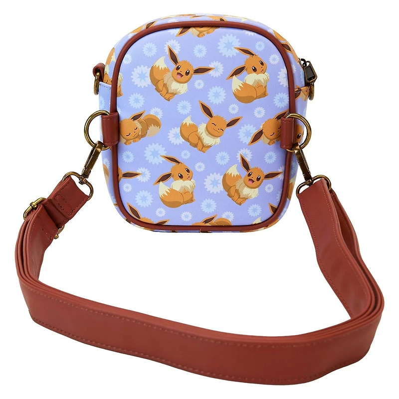 Loungefly Pokemon Eevee Floral Passport Crossbody Bag GameStop Exclusive