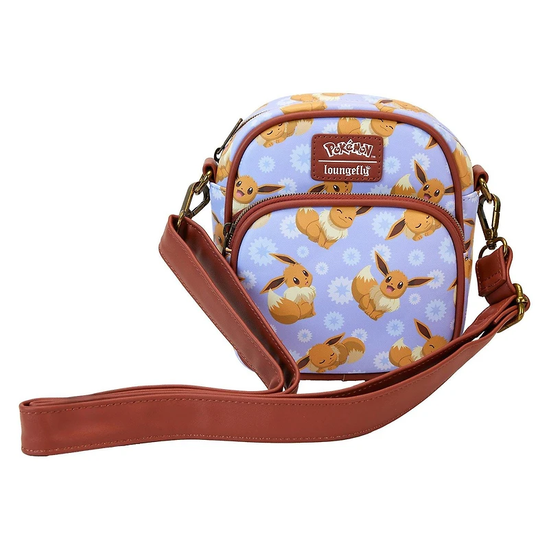 Loungefly Pokemon Eevee Floral Passport Crossbody Bag GameStop Exclusive