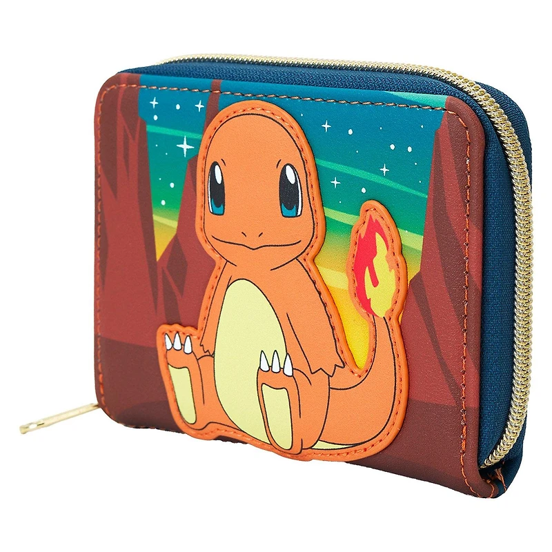 Loungefly Pokemon Charmander Cosplay Glow in the Dark Zip Around Wallet GameStop Exclusive