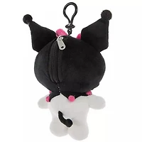 Sanrio Hello Kitty Kuromi Zippered Pouched Plush with Bag Clip