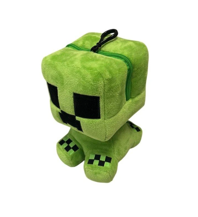 Minecraft Creeper Plush Bag Clip with Zippered Pouch