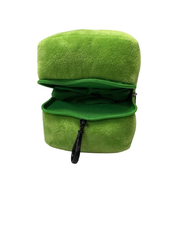 Minecraft Creeper Plush Bag Clip with Zippered Pouch