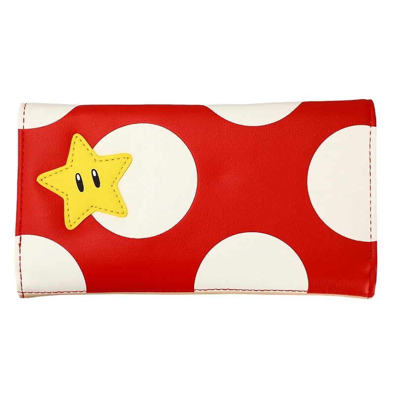 Super Mario Bros Mushroom Flap Tri-fold Wallet