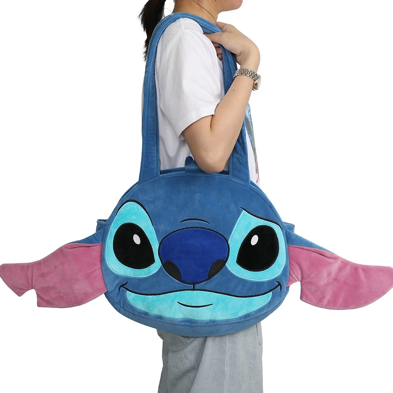 Disney Lilo and Stitch - Stitch 3D Face Plush Tote Bag
