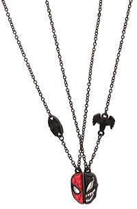 Marvel Spiderman and Venom Best Friend Necklace Set GameStop Exclusive