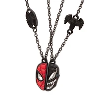 Marvel Spiderman and Venom Best Friend Necklace Set GameStop Exclusive