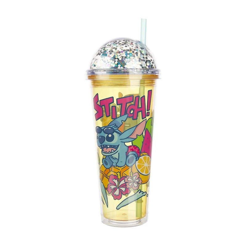 Lilo and Stitch Relax 16oz Water Bottle with Character Head in Acrylic Dome Top