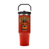 Five Nights at Freddy's Red 40 oz Stainless Steel Tumbler with Bucket Handle