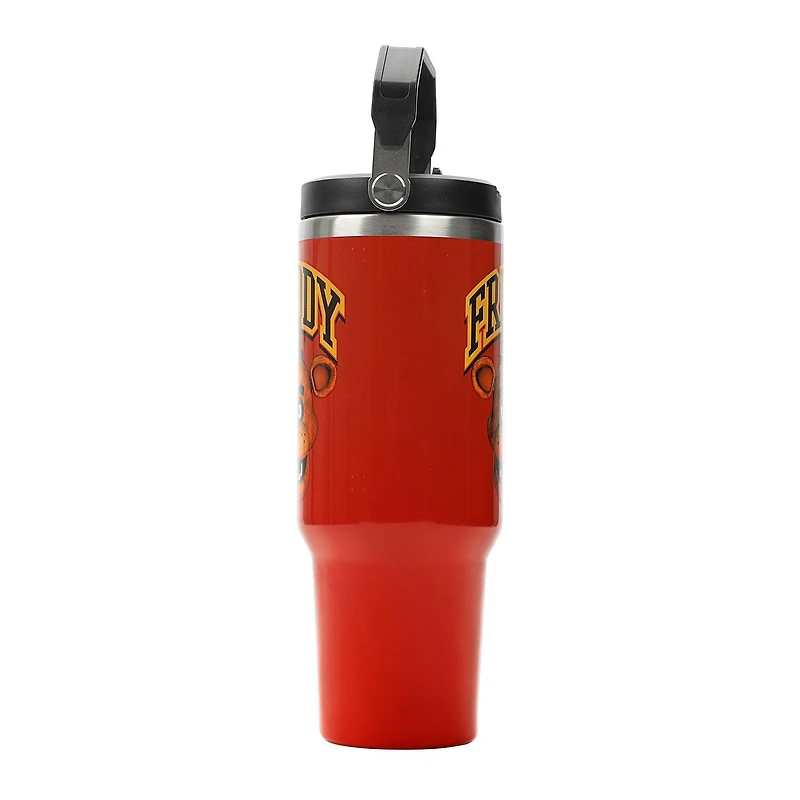 Five Nights at Freddy's Red 40 oz Stainless Steel Tumbler with Bucket Handle