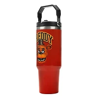 Five Nights at Freddy's Red 40 oz Stainless Steel Tumbler with Bucket Handle