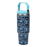 Lilo and Stitch All-Over Stitch Print 40oz Stainless Steel Tumbler with Bucket Handle