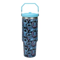 Lilo and Stitch All-Over Stitch Print 40oz Stainless Steel Tumbler with Bucket Handle