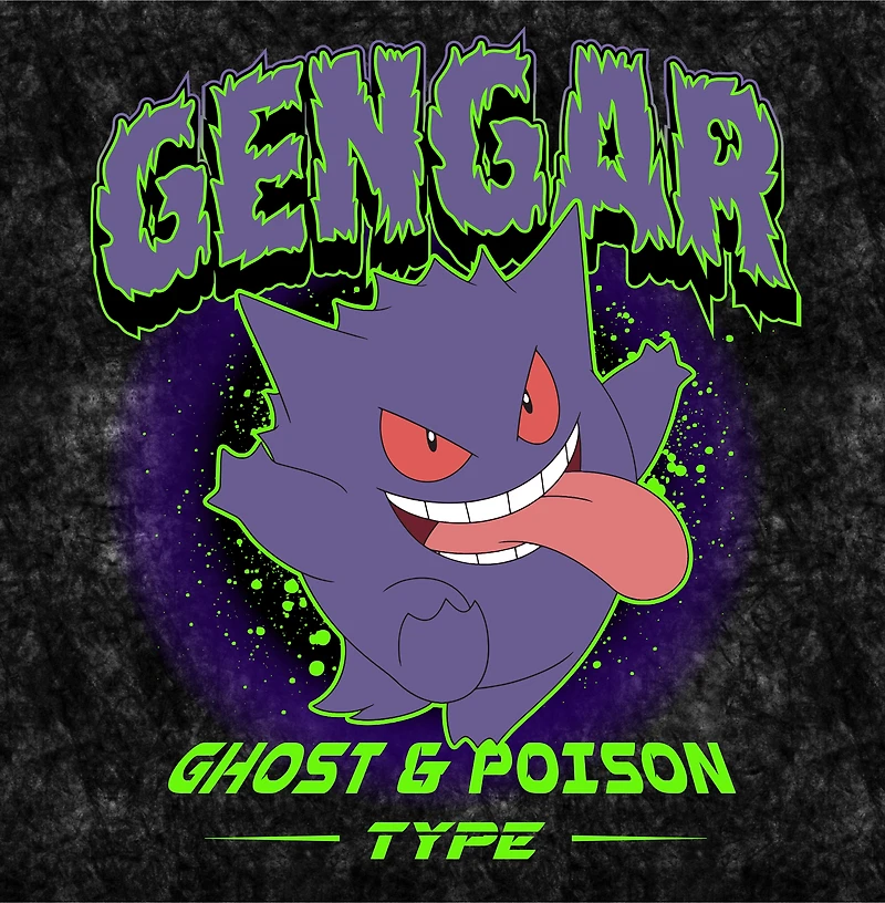 Pokemon Gengar Black Wash Unisex T-Shirt GameStop Exclusive