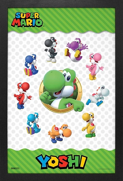 Super Mario Yoshi Wheel 11x17 Wall Art