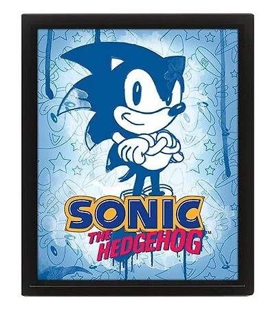 Sonic the Hedgehog- Spray Paint Blue 3D Lenticular
