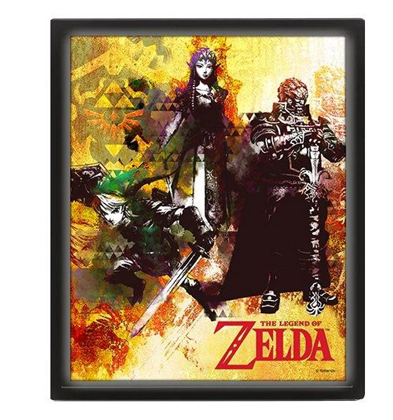 Nintendo The Legend of Zelda 3D Lenticular Light Up Wall Art