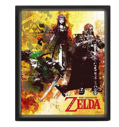 Nintendo The Legend of Zelda 3D Lenticular Light Up Wall Art
