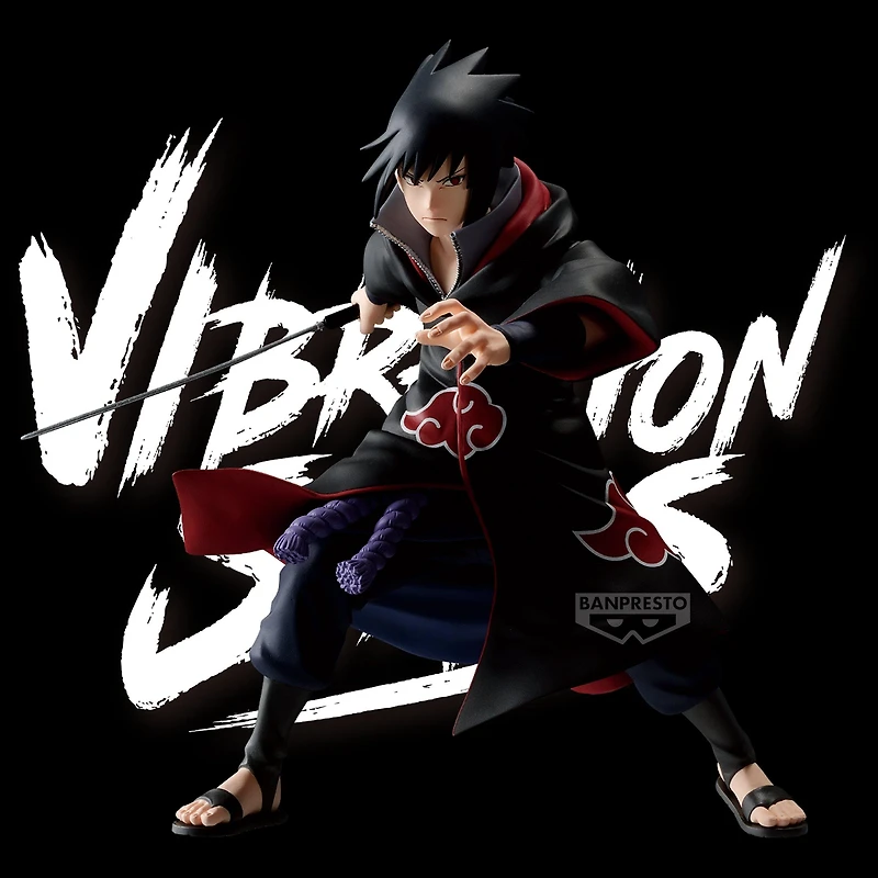 Banpresto Naruto Shippuden Vibration Stars Sasuke Uchiha 5.9-in Statue
