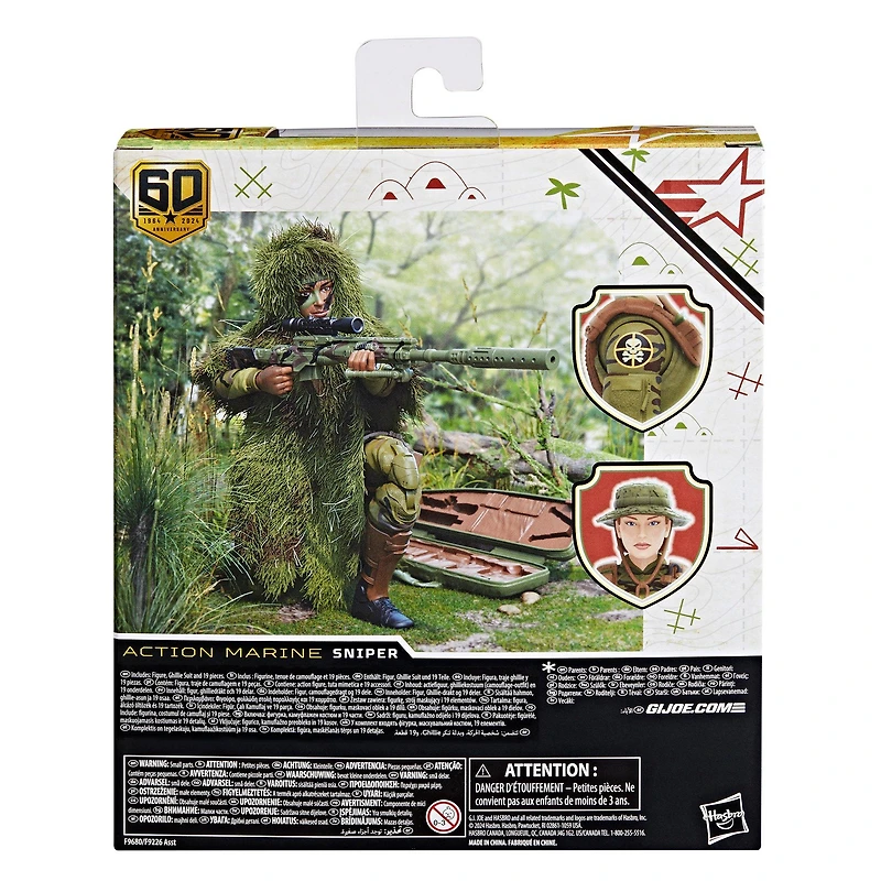 Hasbro G.I. Joe Classified Series 60th Anniversary Action Marine Sniper 6-in Action Figure