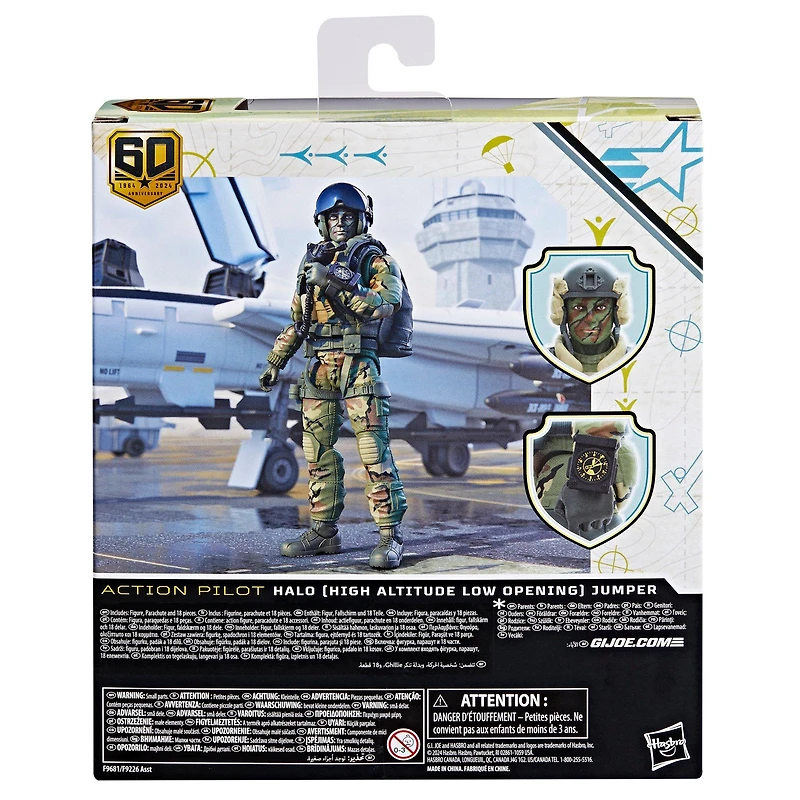 Hasbro G.I. Joe Classified Series 60th Anniversary Action Pilot HALO 6-in Action Figure