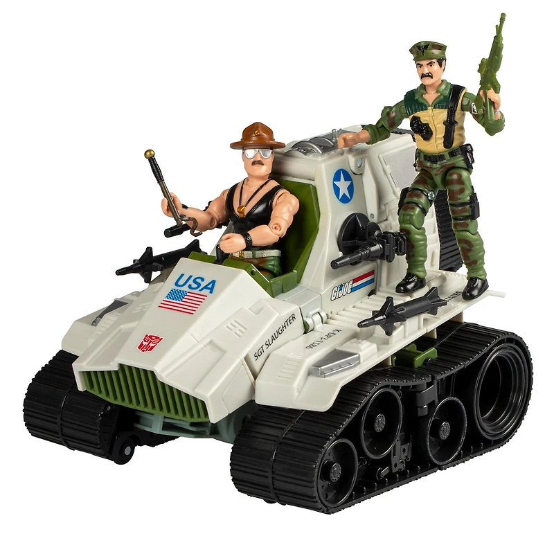 Hasbro Transformers x G.I. Joe Autobot Kup Triple T Tank 8.98-in Action Figure Set with Leatherneck and Sgt. Slaughter