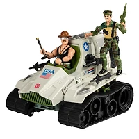 Hasbro Transformers x G.I. Joe Autobot Kup Triple T Tank 8.98-in Action Figure Set with Leatherneck and Sgt. Slaughter
