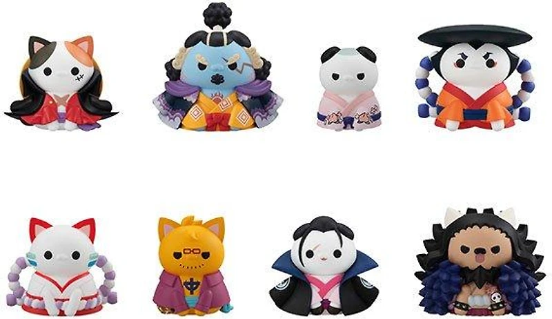 Megahouse Mega Cat Project Nyan Piece Nyan! ver. Luffy in Wano Kuni (Repeat) Blind Box (Set of 8)