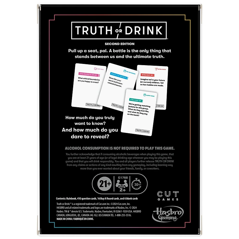Truth or Drink Card Game