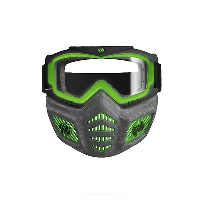 Gel Blaster Elite Glow in the Dark Tactical Face Mask with Detachable Goggles and Adjustable Headband