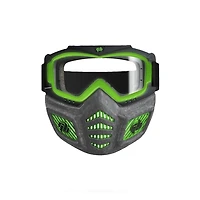 Gel Blaster Elite Glow in the Dark Tactical Face Mask with Detachable Goggles and Adjustable Headband