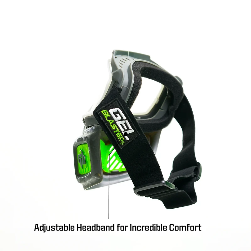 Gel Blaster Elite Glow in the Dark Tactical Face Mask with Detachable Goggles and Adjustable Headband