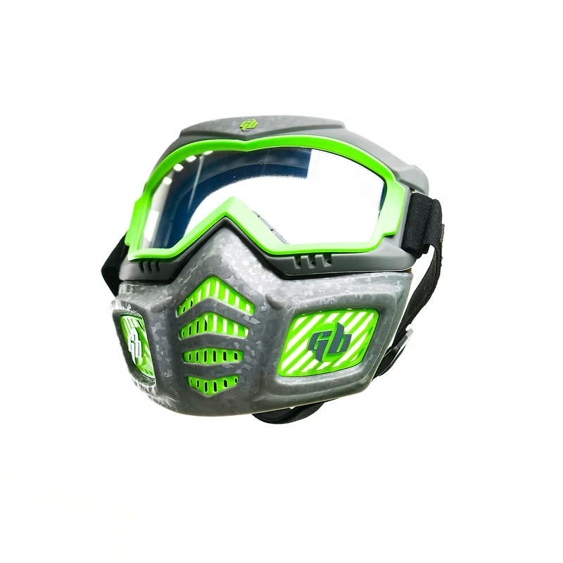 Gel Blaster Elite Glow in the Dark Tactical Face Mask with Detachable Goggles and Adjustable Headband