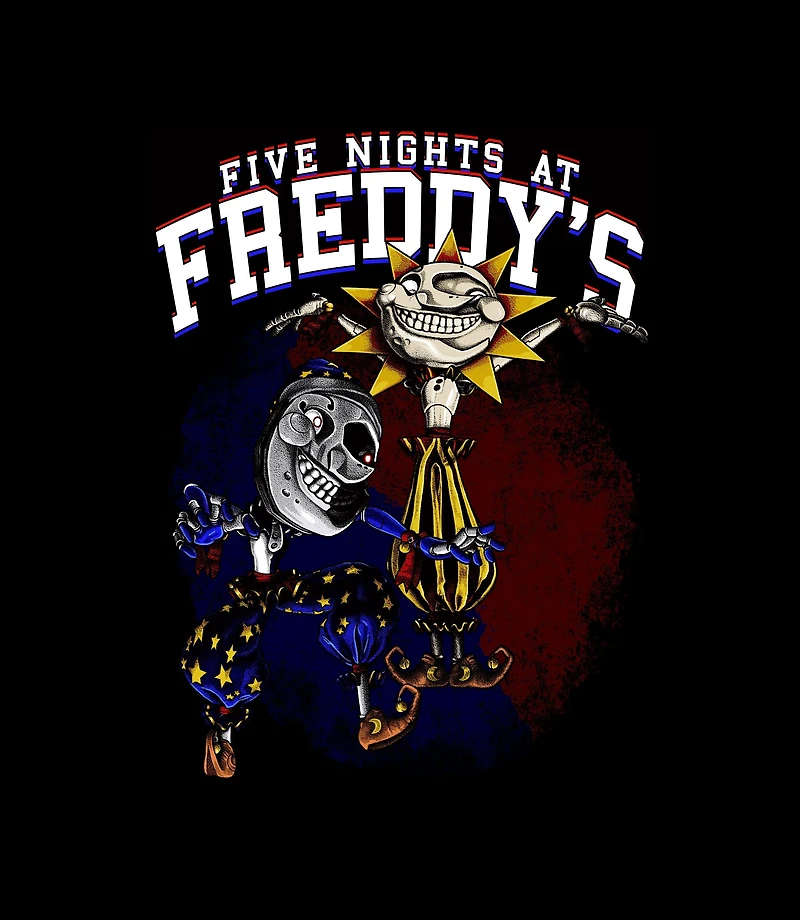 Five Nights at Freddy's: Security Breach Sun and Moon Unisex Graphic T-Shirt GameStop Exclusive