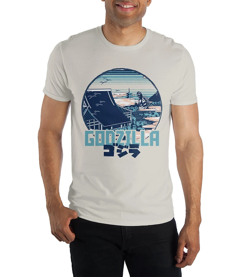 Godzilla Puff Print Unisex Short Sleeve Graphic T-Shirt GameStop Exclusive