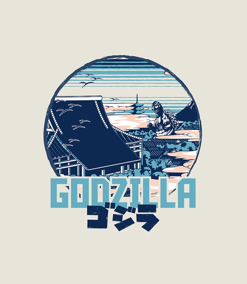 Godzilla Puff Print Unisex Short Sleeve Graphic T-Shirt GameStop Exclusive