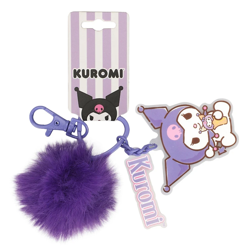 Sanrio Kuromi Double Printed Acrylic Multi Charm Keychain