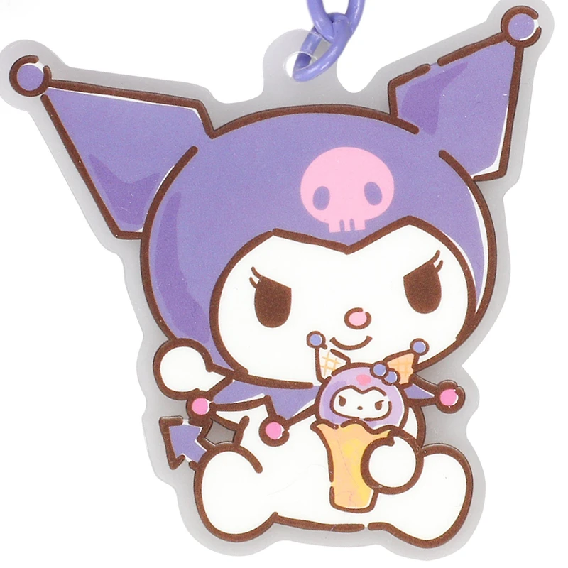 Sanrio Kuromi Double Printed Acrylic Multi Charm Keychain