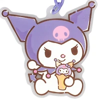 Sanrio Kuromi Double Printed Acrylic Multi Charm Keychain