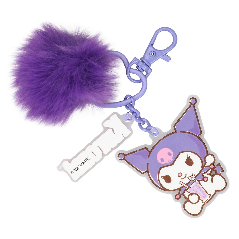 Sanrio Kuromi Double Printed Acrylic Multi Charm Keychain
