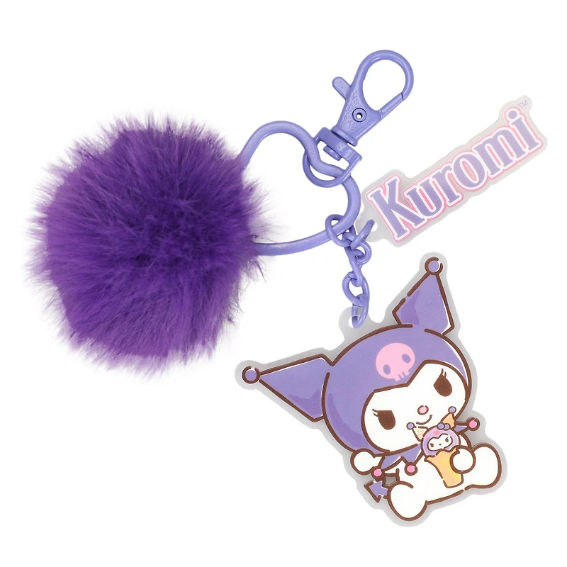 Sanrio Kuromi Double Printed Acrylic Multi Charm Keychain