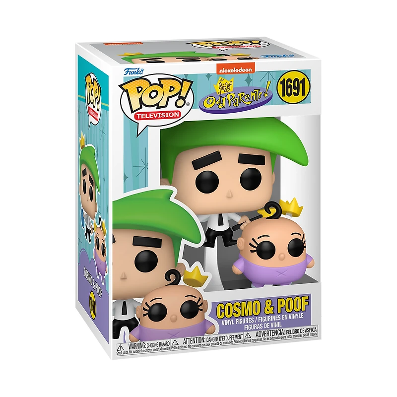 Funko POP! and Buddy: Fairly OddParents Cosmo and Poof 4.9 and 2.4-in Vinyl Figure Set