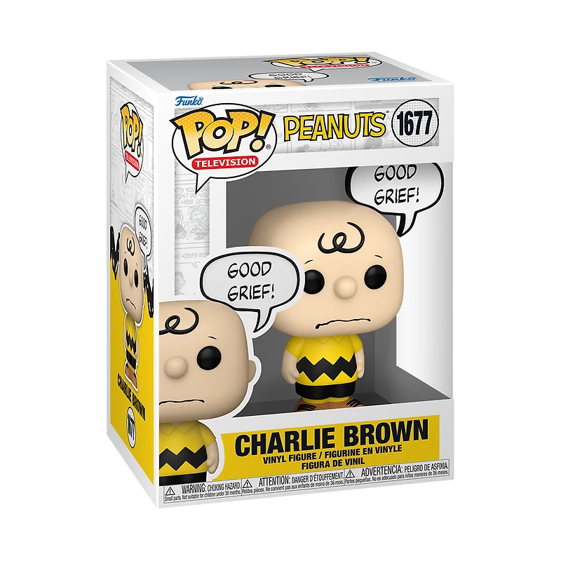 Funko POP! Animation: Peanuts Charlie Brown (Good grief) 4.05-in Vinyl Figure
