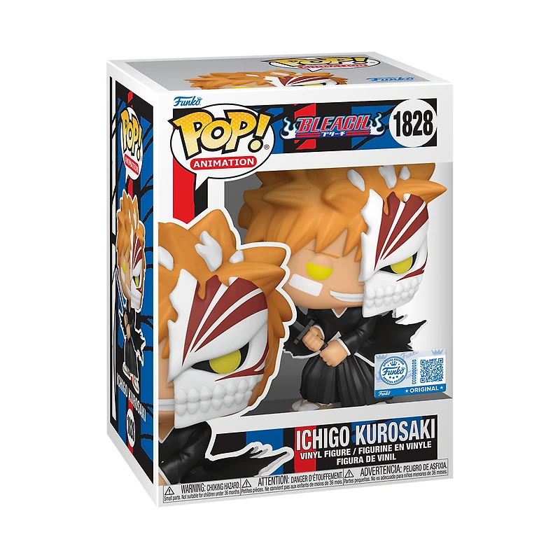 Funko POP! Animation: BLEACH Ichigo Kurosaki Half Face 4.5-in Vinyl Figure GameStop Exclusive