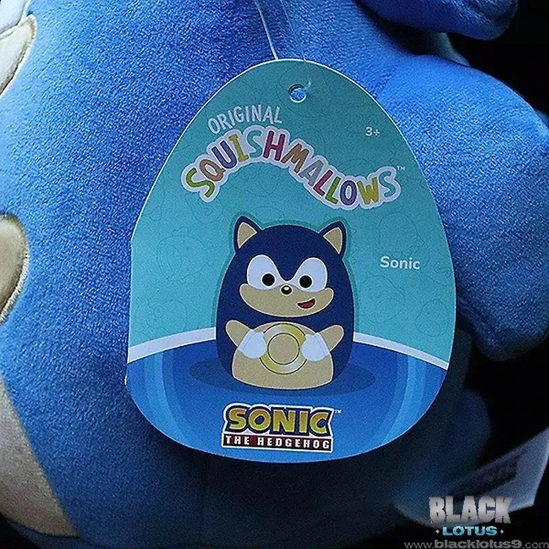 Squishmallows Sonic the Hedgehog with Gold Rings 8-in Plush