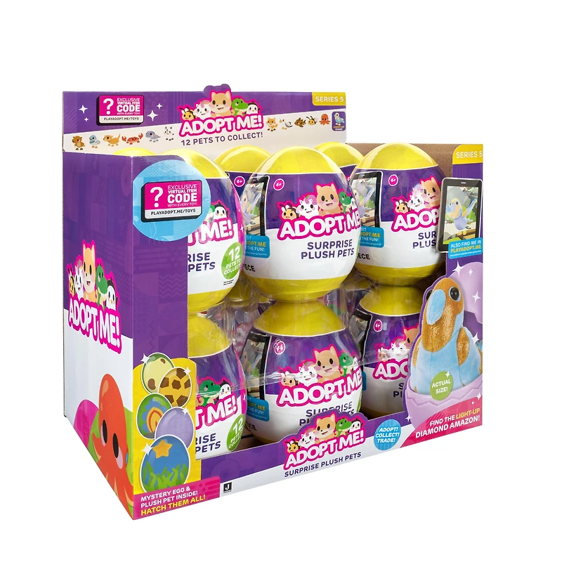 Jazwares Adopt Me! (Egg Themed) 5-in Suprise Plush (Styles May Vary