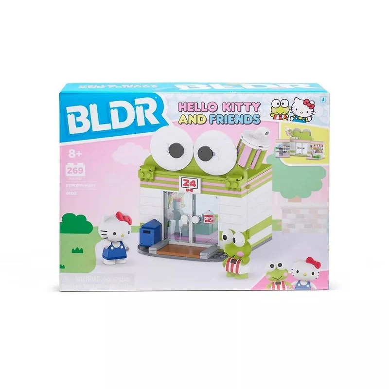 BLDR Sanrio Hello Kitty and Friends Keroppi Mart Building Set with Hello Kitty and Keroppi Minifigures