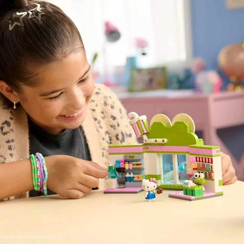 BLDR Sanrio Hello Kitty and Friends Keroppi Mart Building Set with Hello Kitty and Keroppi Minifigures