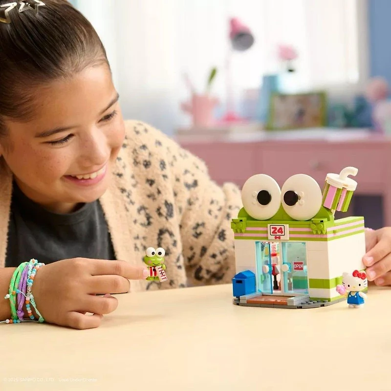 BLDR Sanrio Hello Kitty and Friends Keroppi Mart Building Set with Hello Kitty and Keroppi Minifigures