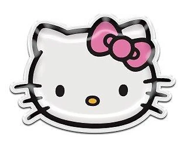 Sanrio Hello Kitty Pink Bow Face Die Cut Ceramic Plate